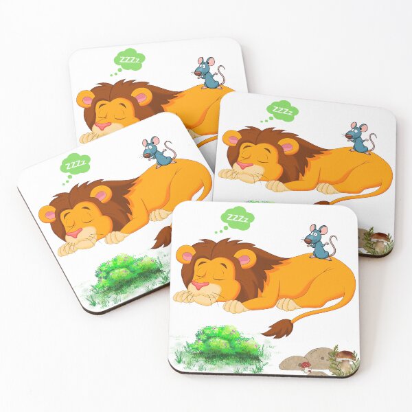 Item preview, Sleeping lion with mouse on back designed and sold by LaUnArt.