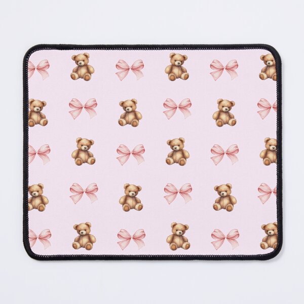 Item preview, Teddy bear and pink bows designed and sold by NatalieOlan.