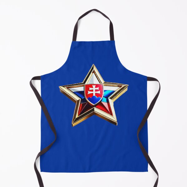 Item preview, Slovakian Pride - Shiny Red, White & Blue Flag Star Design designed and sold by Highlandkings.