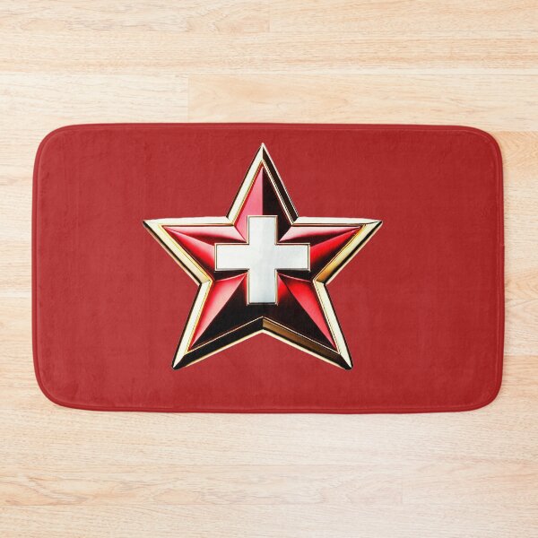 Item preview, Swiss Pride - Shiny Red & White Cross Flag Star Design designed and sold by Highlandkings.