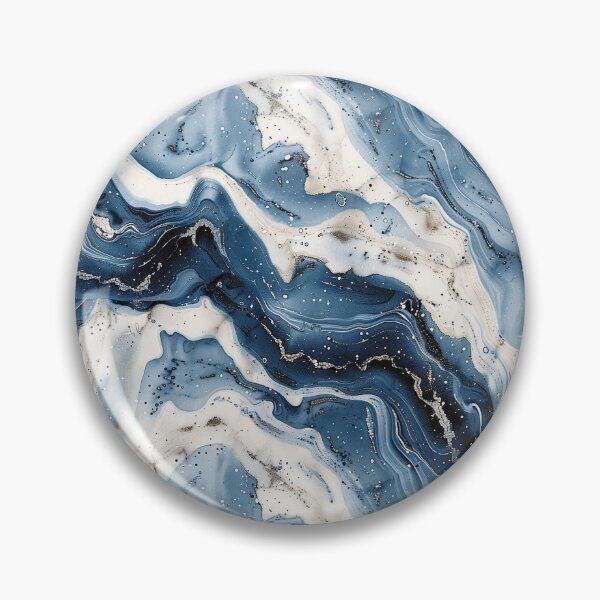 Item preview, Abstract Luxurious Blue & White Marble Pattern designed and sold by NTGUILTY.