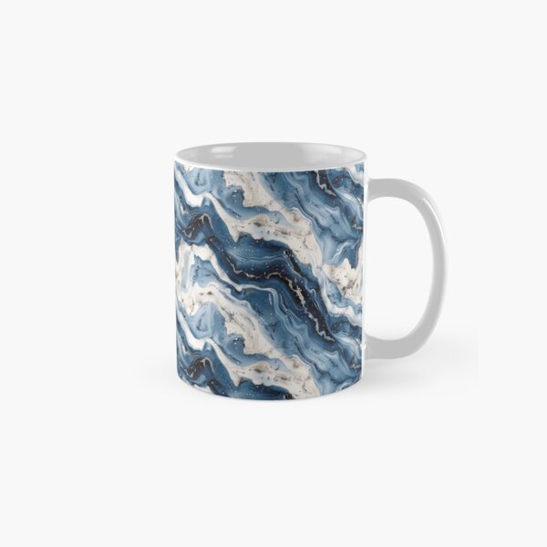 Item preview, Abstract Luxurious Blue & White Marble Pattern designed and sold by NTGUILTY.