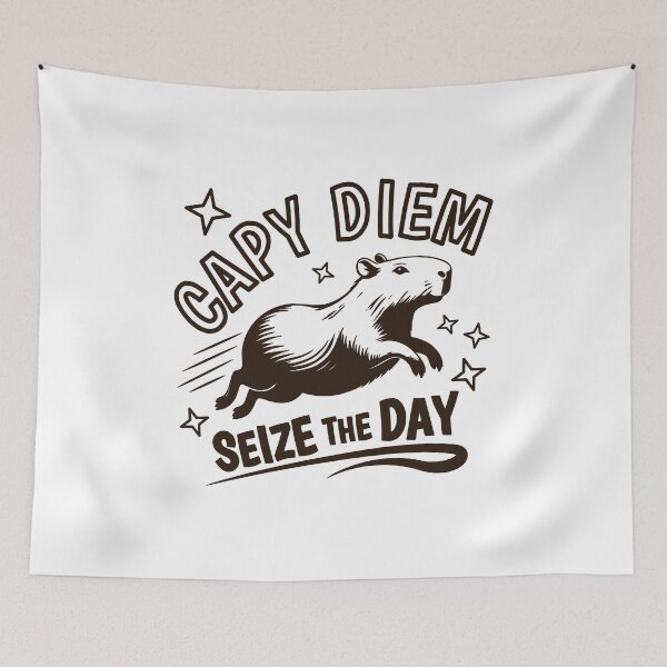 Item preview, Capy Diem Seize the Day for Capybara Lovers designed and sold by Elvin Dantes.