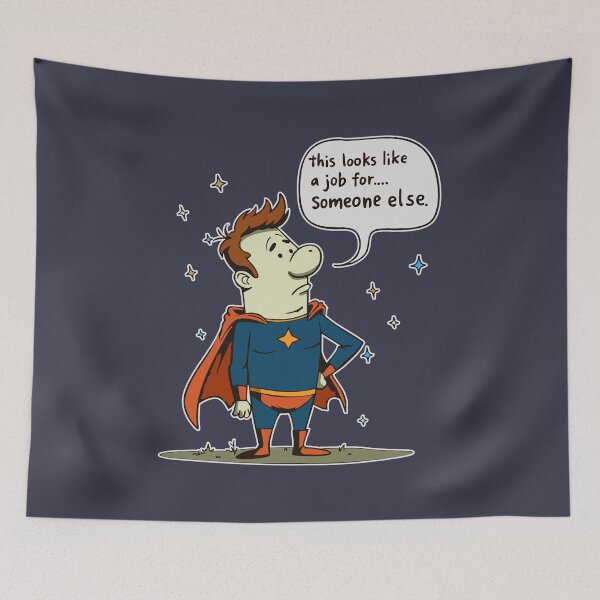 Item preview, Reluctant Superhero Funny Parody Design designed and sold by Scott Black.