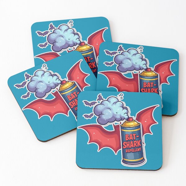 Item preview, Bat-Shark Repellent Funny Retro Parody designed and sold by Scott Black.