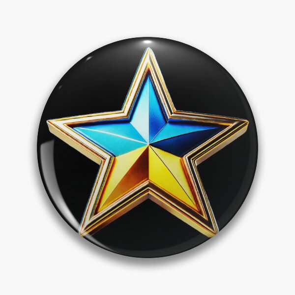 Item preview, Ukrainian Pride - Vibrant Blue & Gold Star Emblem designed and sold by Highlandkings.