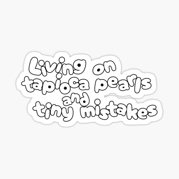 Vista previa del artículo con la obra «Vivir a base de tapioca y errores», diseñado y vendido por MojaDoodles.