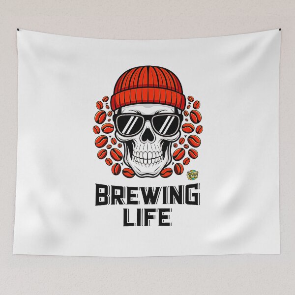 Item preview, Brewing Life Skeleton Design designed and sold by SteezeeStore.