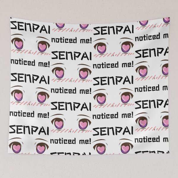 Item preview, "Senpai Noticed Me!" anime eyes filled with love designed and sold by The Mad Muffin.