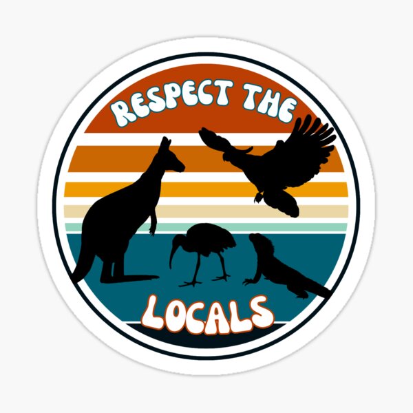 Item preview, Respect the Locals Australian Wildlife Retro  designed and sold by mythzology.