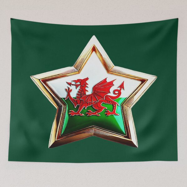 Item preview, Welsh Dragon - Bold Cymru Star Emblem designed and sold by Highlandkings.