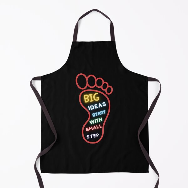 Item preview, Big Ideas Start with Small Step - Motivational Neon Footprint Art Gift designed and sold by Psycho-Crazy.
