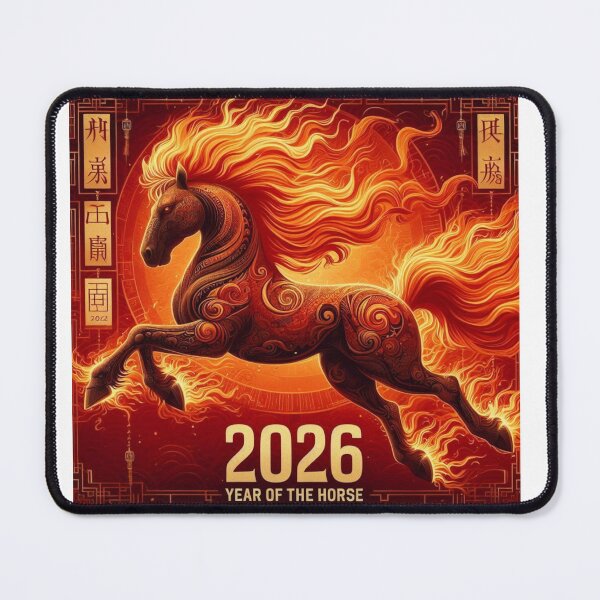 Artikelvorschau, Jahr des Feuerpferdes - 2026 entworfen und verkauft von Rob5Designs.