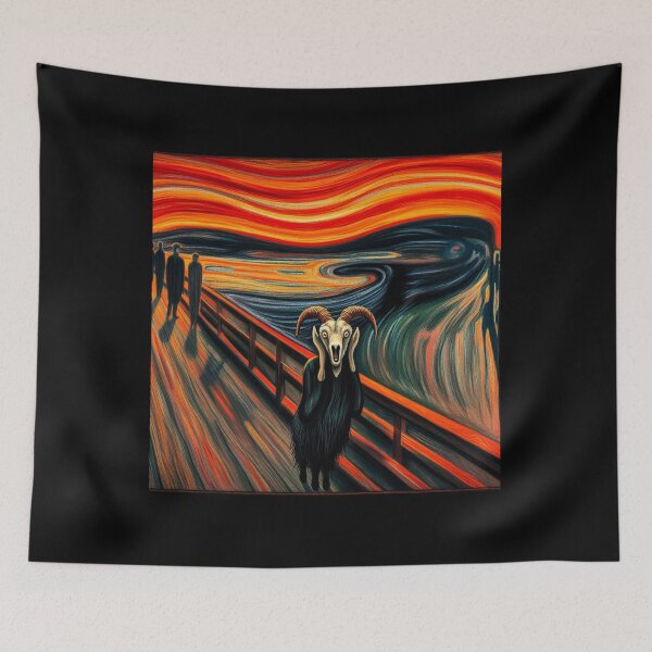 Item preview, Funny Screaming Goat Meme Goat Scream Painting Vintage designed and sold by KAYDEE01212 ✨.