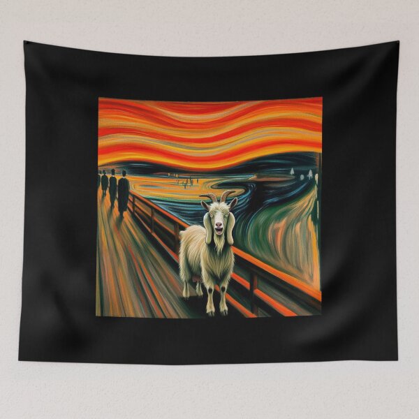 Item preview, Funny Screaming Goat Meme Goat Scream Painting Vintage designed and sold by KAYDEE01212 ✨.