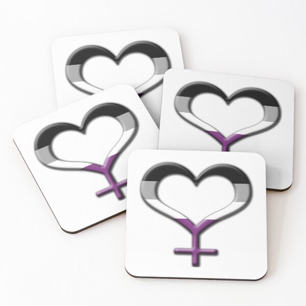 Item preview, Heart-Shaped Asexual Pride Female Gender Symbol designed and sold by LiveLoudGraphic.