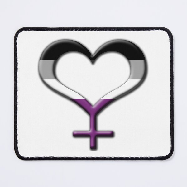 Item preview, Heart-Shaped Asexual Pride Female Gender Symbol designed and sold by LiveLoudGraphic.