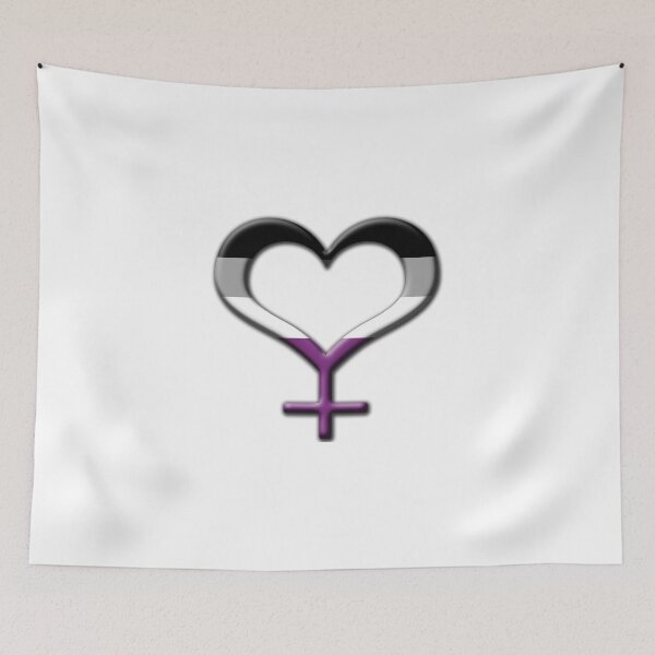 Item preview, Heart-Shaped Asexual Pride Female Gender Symbol designed and sold by LiveLoudGraphic.