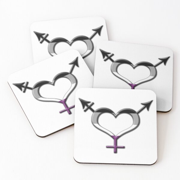 Item preview, Heart-Shaped Asexual Pride Transgender Symbol designed and sold by LiveLoudGraphic.