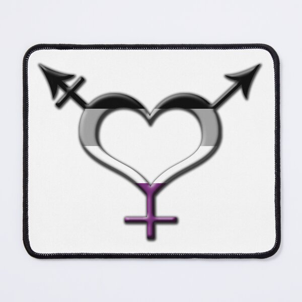 Item preview, Heart-Shaped Asexual Pride Transgender Symbol designed and sold by LiveLoudGraphic.