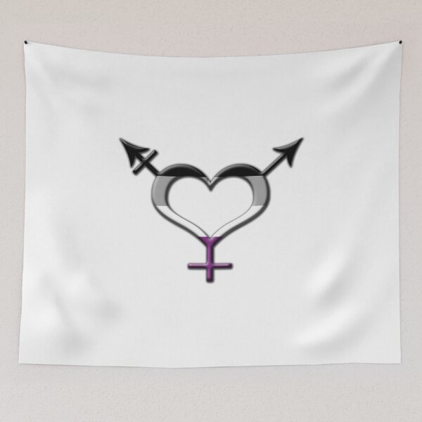 Item preview, Heart-Shaped Asexual Pride Transgender Symbol designed and sold by LiveLoudGraphic.