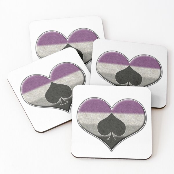 Item preview, Large Asexual Pride Flag Colored Heart with Ace Symbol designed and sold by LiveLoudGraphic.