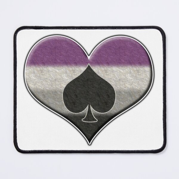 Item preview, Large Asexual Pride Flag Colored Heart with Ace Symbol designed and sold by LiveLoudGraphic.
