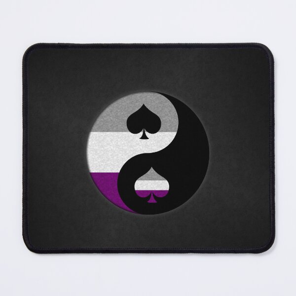 Item preview, Asexual Pride Yin and Yang Symbol in Pride Flag Colors designed and sold by LiveLoudGraphic.