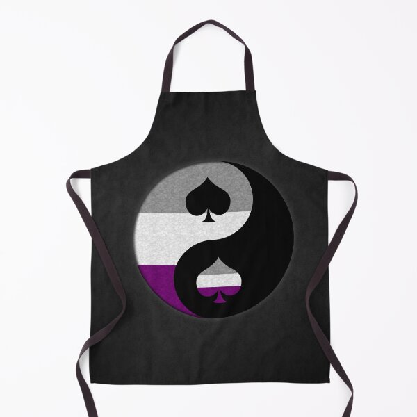 Item preview, Asexual Pride Yin and Yang Symbol in Pride Flag Colors designed and sold by LiveLoudGraphic.
