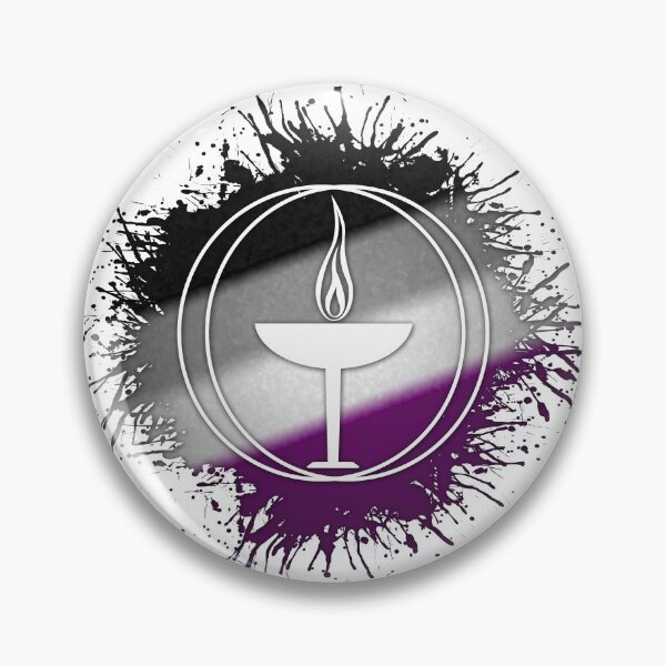 Item preview, Paint Splatter Asexual Pride Flag Unitarian Universalism Symbol designed and sold by LiveLoudGraphic.