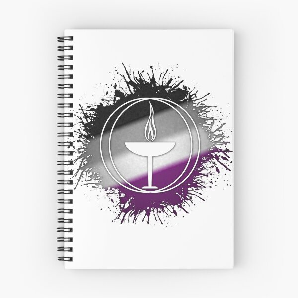 Item preview, Paint Splatter Asexual Pride Flag Unitarian Universalism Symbol designed and sold by LiveLoudGraphic.