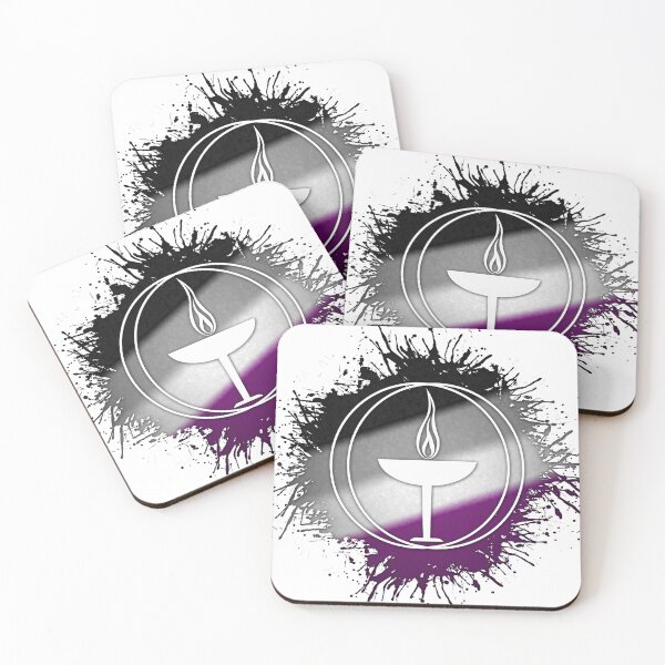 Item preview, Paint Splatter Asexual Pride Flag Unitarian Universalism Symbol designed and sold by LiveLoudGraphic.