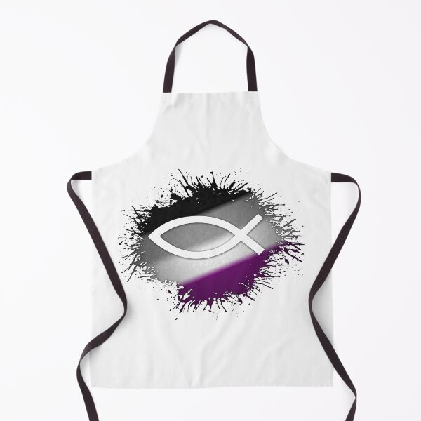 Item preview, Paint Splatter Asexual Pride Flag Fish Symbol designed and sold by LiveLoudGraphic.