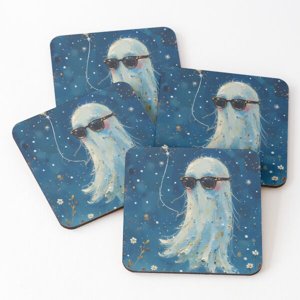 Item preview, Friendly Little Ghost – Playful Spirit at Night designed and sold by Dino-Lune.