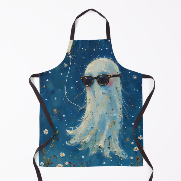 Item preview, Friendly Little Ghost – Playful Spirit at Night designed and sold by Dino-Lune.