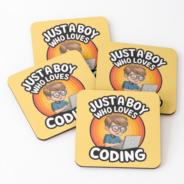 Item preview, Just a Boy Who Loves Coding GP designed and sold by Artyx_Design.
