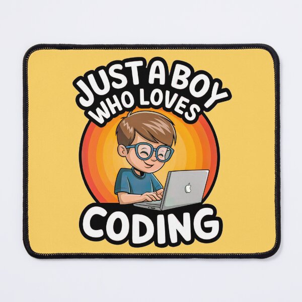 Item preview, Just a Boy Who Loves Coding GP designed and sold by Artyx_Design.