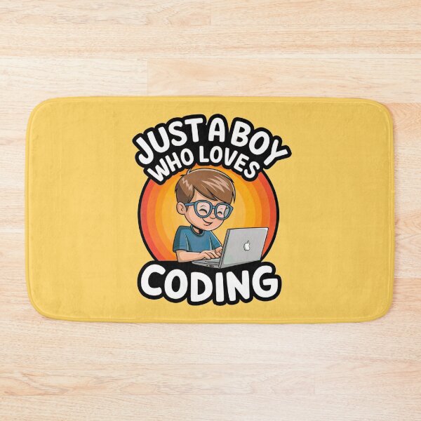 Item preview, Just a Boy Who Loves Coding GP designed and sold by Artyx_Design.