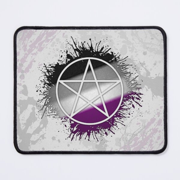 Item preview, Paint Splatter Asexual Pride Pentacle Symbol designed and sold by LiveLoudGraphic.