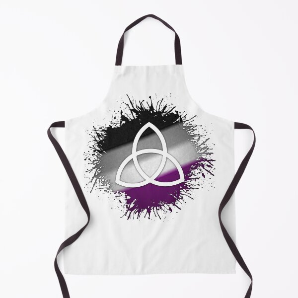 Item preview, Paint Splatter Asexual Pride Flag Triquetra Symbol designed and sold by LiveLoudGraphic.