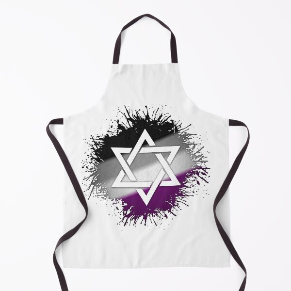 Item preview, Paint Splatter Asexual Pride Star of David Symbol designed and sold by LiveLoudGraphic.