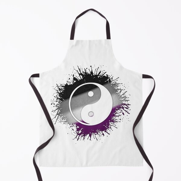 Item preview, Paint Splatter Asexual Pride Yin and Yang Symbol designed and sold by LiveLoudGraphic.