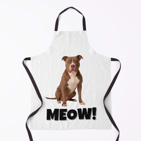 Item preview, Funny Pitbull Saying "MEOW!" – Playful & Quirky Dog Meme designed and sold by Fredster1966.