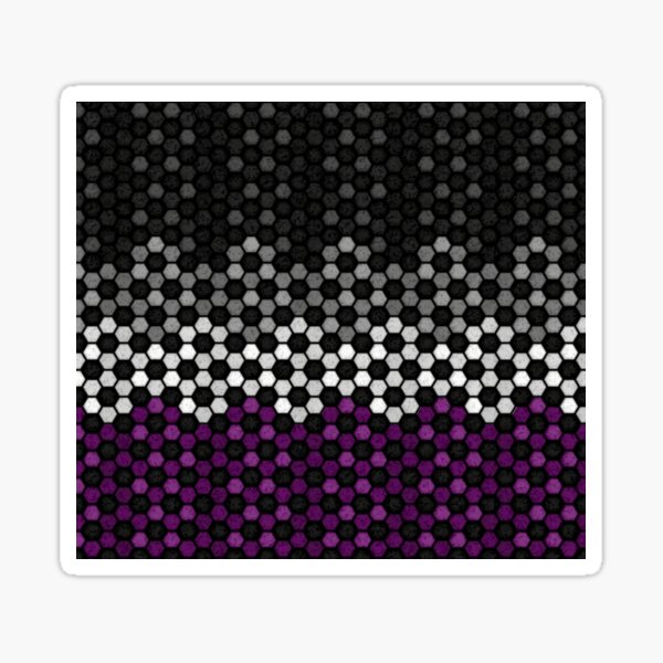 Seamless Football Pattern in Asexual Pride Flag Colors Sticker