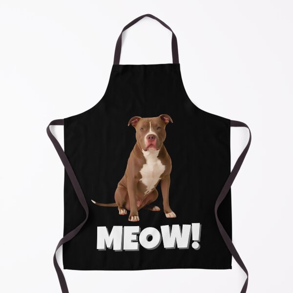 Item preview, Funny Pitbull Saying "MEOW!" – Playful & Quirky Dog Meme designed and sold by Fredster1966.