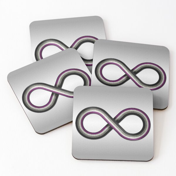 Item preview, Large Infinity Vector Symbol Striped with Asexual Pride Flag designed and sold by LiveLoudGraphic.