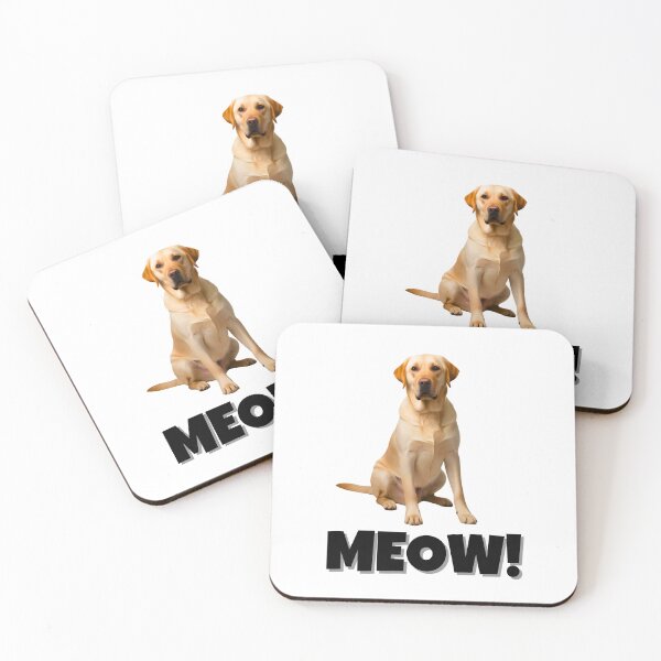 Item preview, Funny Labrador Retriever Saying "MEOW!" – Playful & Quirky Dog Meme designed and sold by Fredster1966.