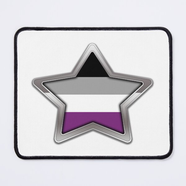 Item preview, Large Asexual Pride Flag Colored Star with Chrome Frame. designed and sold by LiveLoudGraphic.