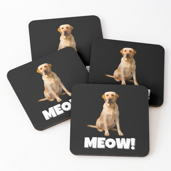 Item preview, Funny Labrador Retriever Saying "MEOW!" – Playful & Quirky Dog Meme designed and sold by Fredster1966.