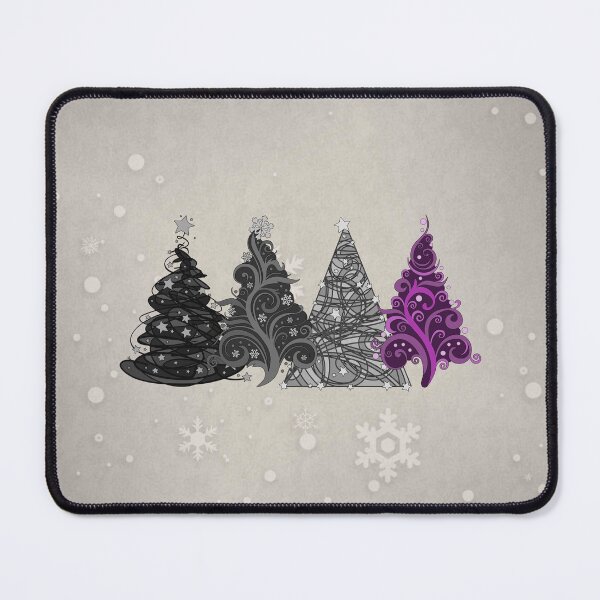 Item preview, Row of Four Asexual Pride Flag Christmas Trees designed and sold by LiveLoudGraphic.
